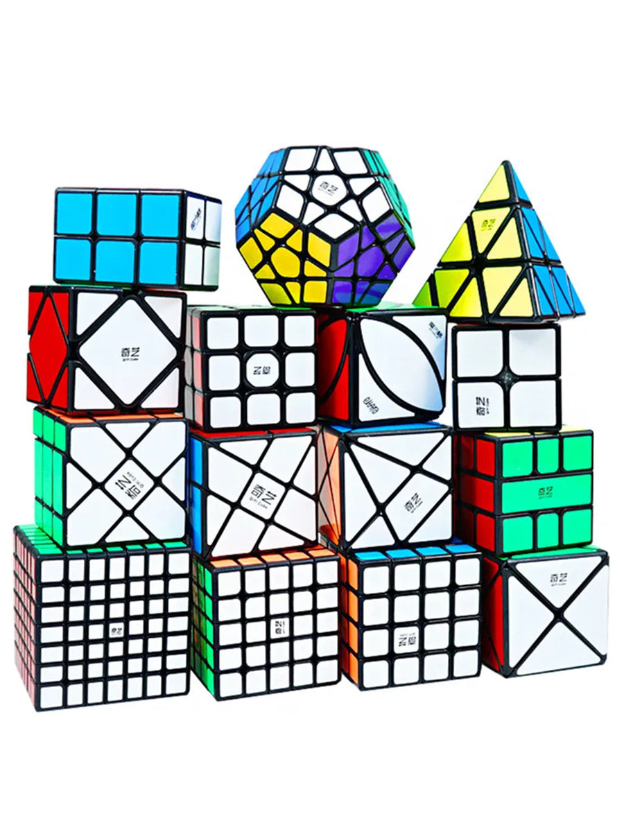 QIYI Speed Magic Cube 3x3x3 4x4x4 5x5x5 Puzzle Black Stickers Magic Cube Education Learnning Cubo Magico Toys For Children Kids