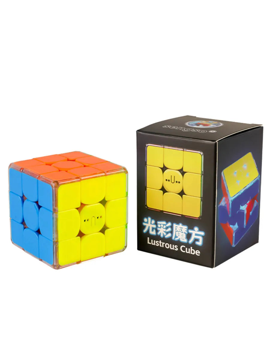 Sengso Lustrous Cube 3x3 Magic Cube 3Layers Speed Cube Professional Puzzle Toys For Children Kids Gift Toy