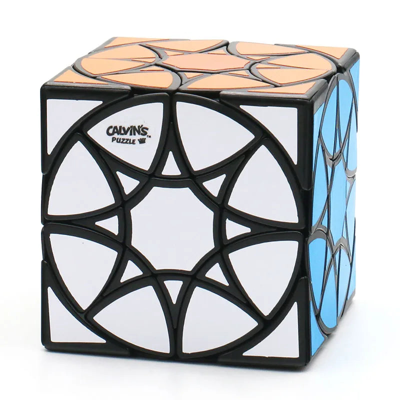 Calvin's Puzzle Multi-Star Wheel Cube Star Dino Twisty Black Body Teenager Adult Magic Intelligence Toy Brain Teaser Beginner