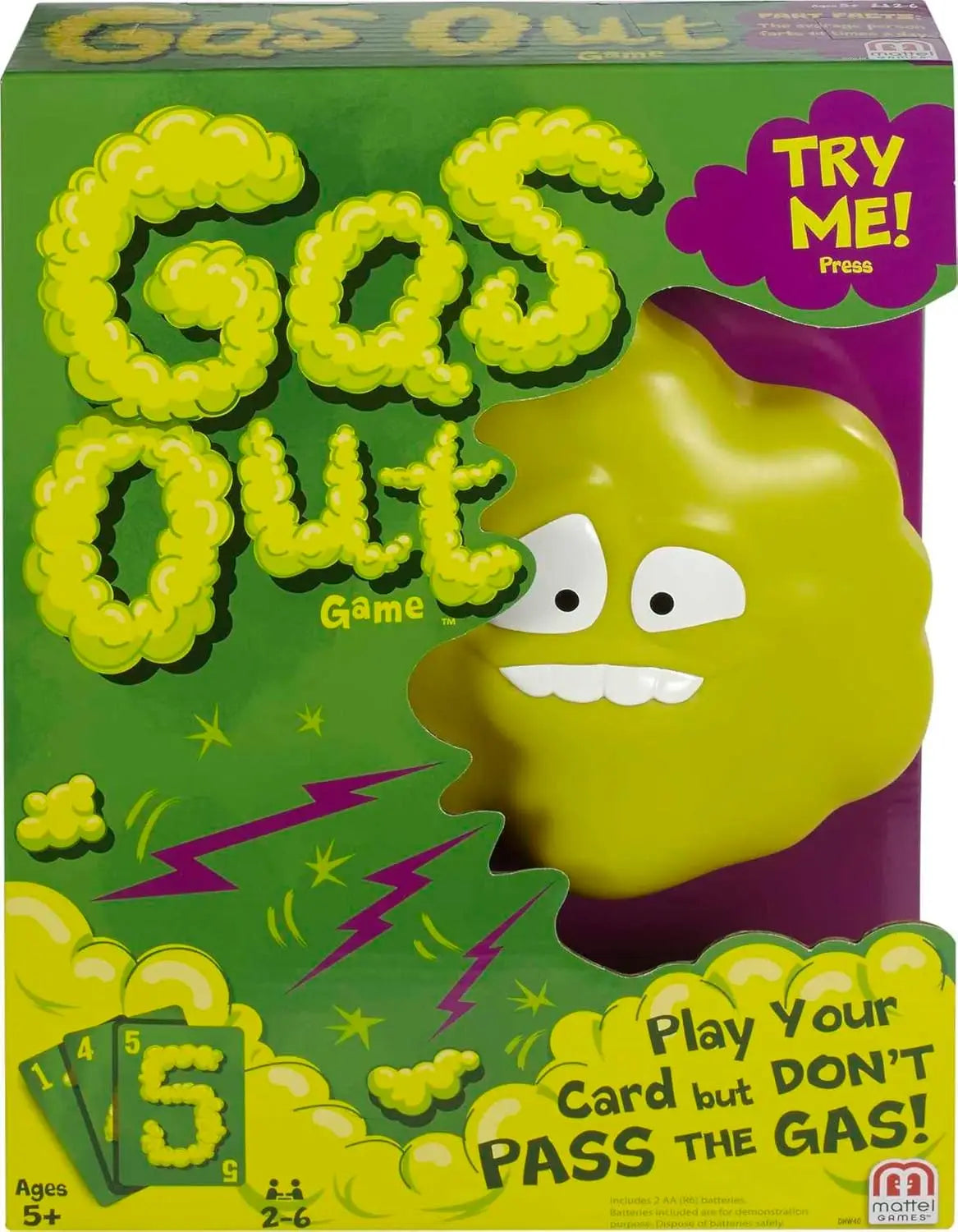 family Games Gas Out for Kids, Family & Game Night, Hilarious Electronic Fart Sounds from a Plastic Gas Cloud