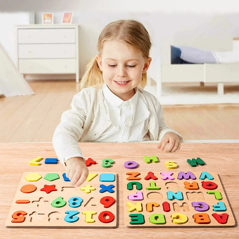 Wooden Puzzle Montessori Toys For Kids Children Geometric Shape Peg Puzzle Educational Sensory Activity Baby Toys 2 3 4 5 6 Year