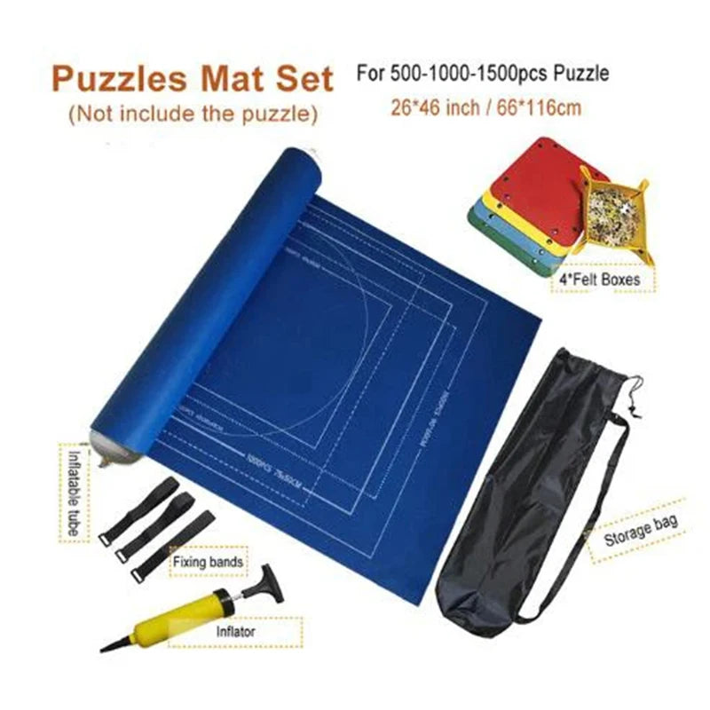 Professional Puzzle Roll Mat Blanket Felt Mat up to 1500/2000/3000 Pieces Accessories Puzzle Portable Travel Storage Bag