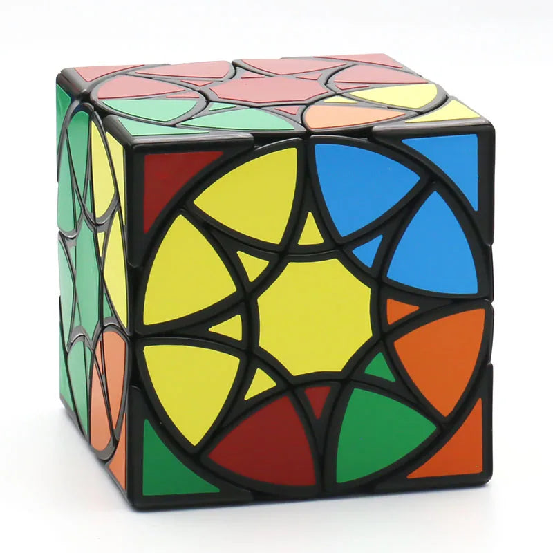 Calvin's Puzzle Multi-Star Wheel Cube Star Dino Twisty Black Body Teenager Adult Magic Intelligence Toy Brain Teaser Beginner