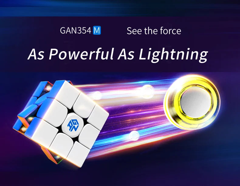 GAN 354 m v2 Magnetic Speed cube Stickerless magnetic GAN 354 M 3x3 Speedcube 3x3x3 Professional Magic Cube Toys for Children