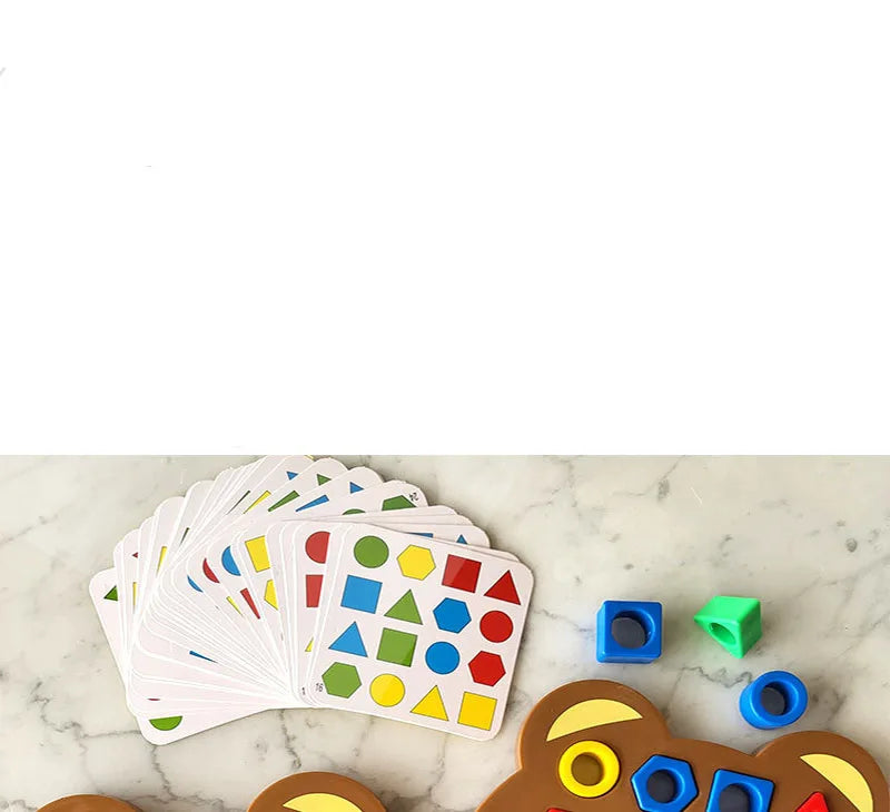 Wooden Puzzle Montessori Toys For Kids Children Geometric Shape Peg Puzzle Educational Sensory Activity Baby Toys 2 3 4 5 6 Year