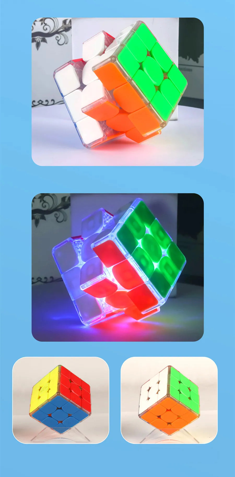 Sengso Lustrous Cube 3x3 Magic Cube 3Layers Speed Cube Professional Puzzle Toys For Children Kids Gift Toy