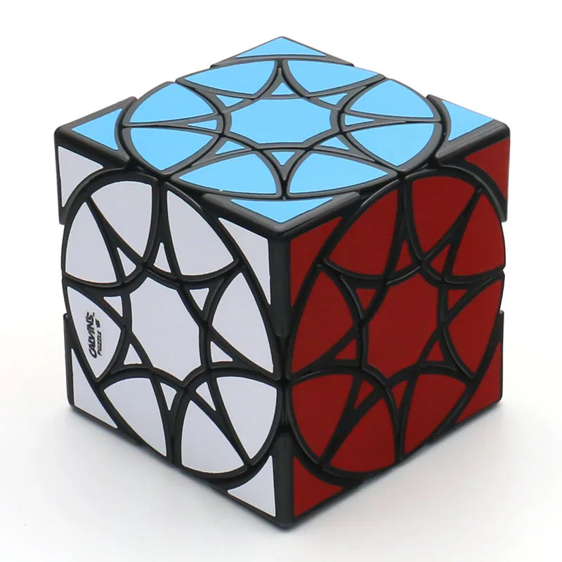 Calvin's Puzzle Multi-Star Wheel Cube Star Dino Twisty Black Body Teenager Adult Magic Intelligence Toy Brain Teaser Beginner